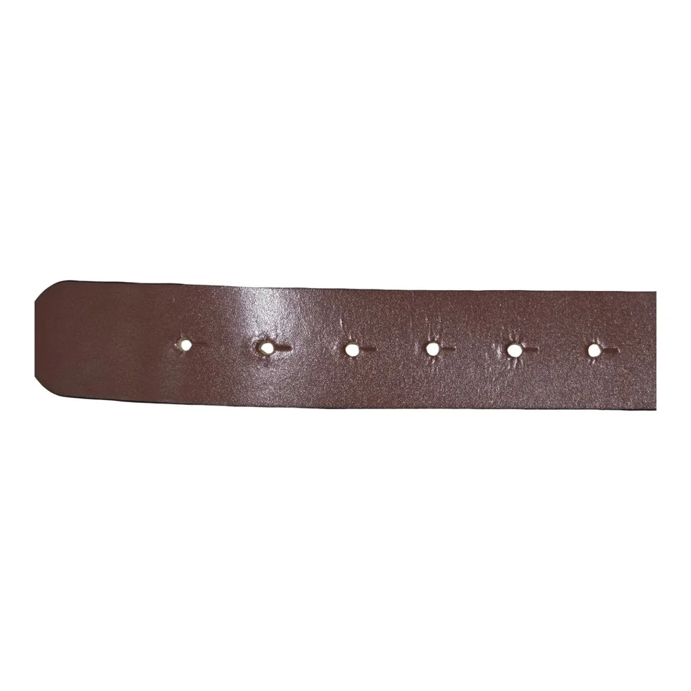 VALENTINO by MARIO VALENTINO Bessy Soave Logo Embossed Leather Belt Size XL